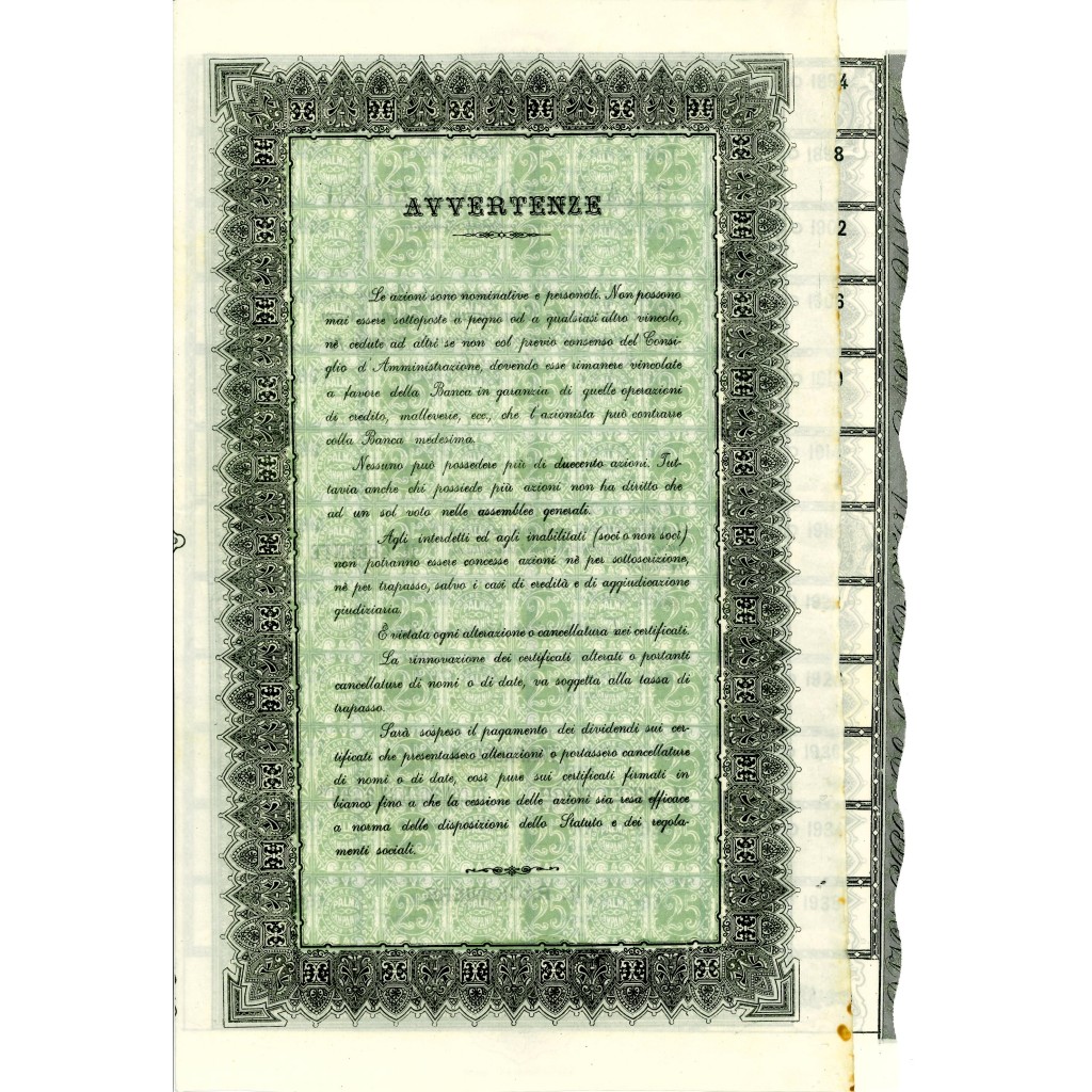 1890 - BANCA POPOLARE COOPERATIVA DI PALMA...