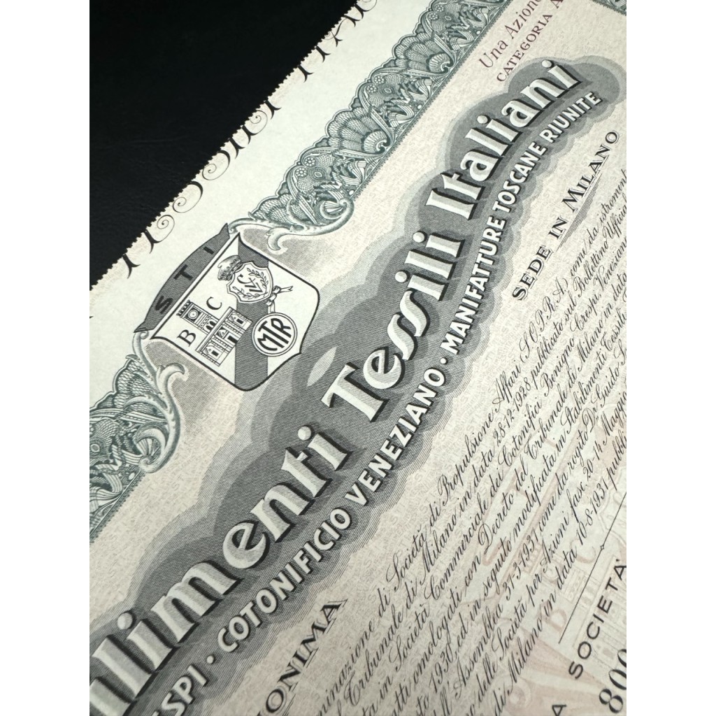 1931 - STABILIMENTI TESSILI ITALIANI - 1 AZIONE...