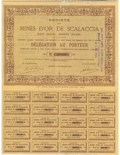 1894 - SOCIETE' DE MINES  D'OR DE SCALACCIA - GINEVRA