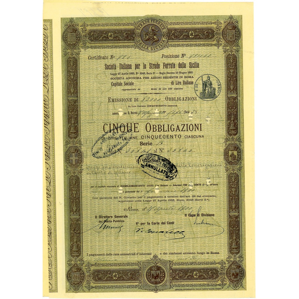 SOC. ITALIANA PER LE STRADE FERRATE DELLA...