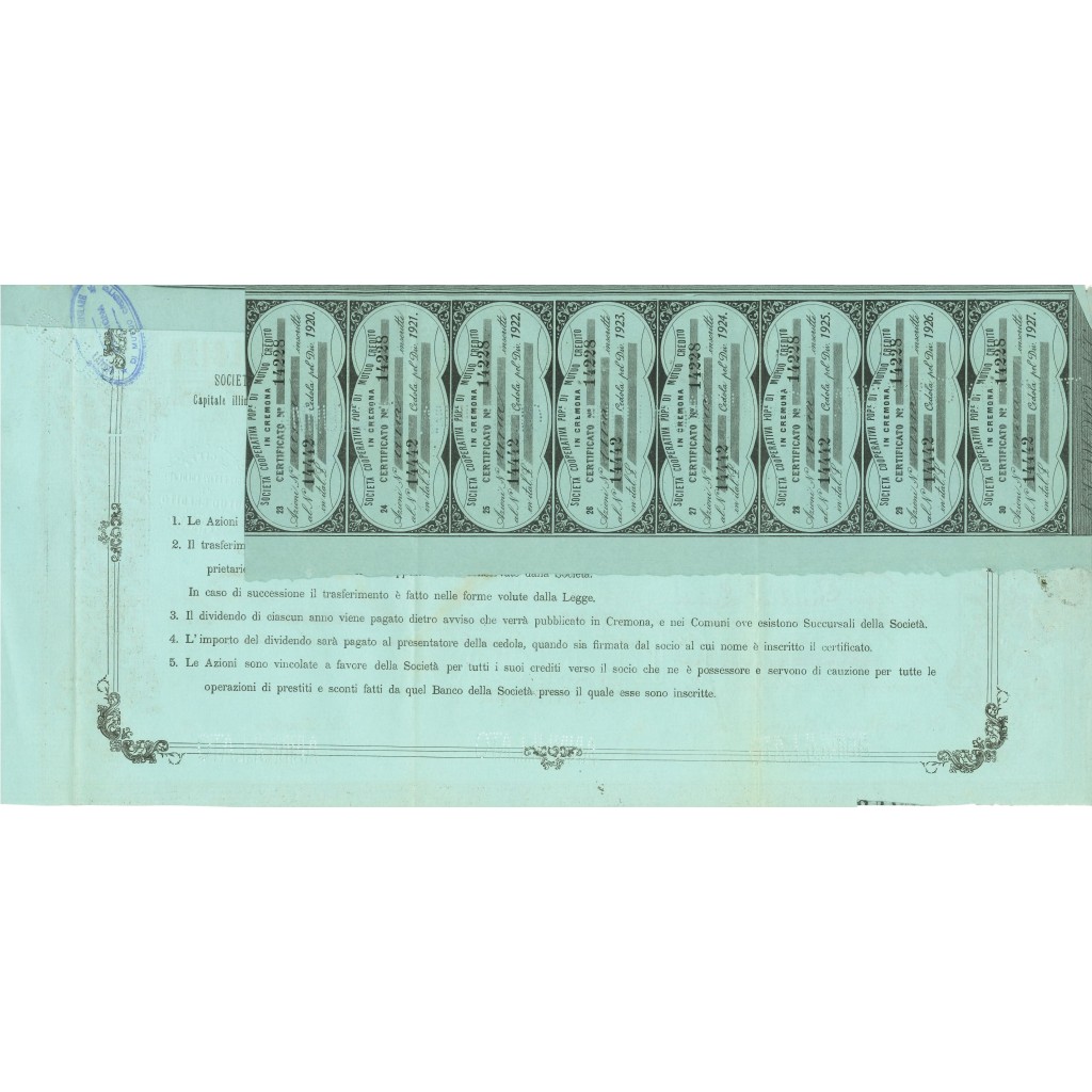 1906 - COOPERATIVA POPOLARE DI MUTUO CREDITO...