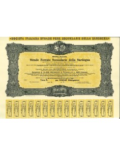 1892 - ITALIANA PER LE STRADE SECONDARIE DELLA SARDEGNA -...