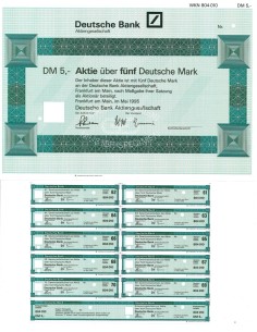 1995 - DEUTSCHE BANK AG – Certificato Azionario da 5... 2