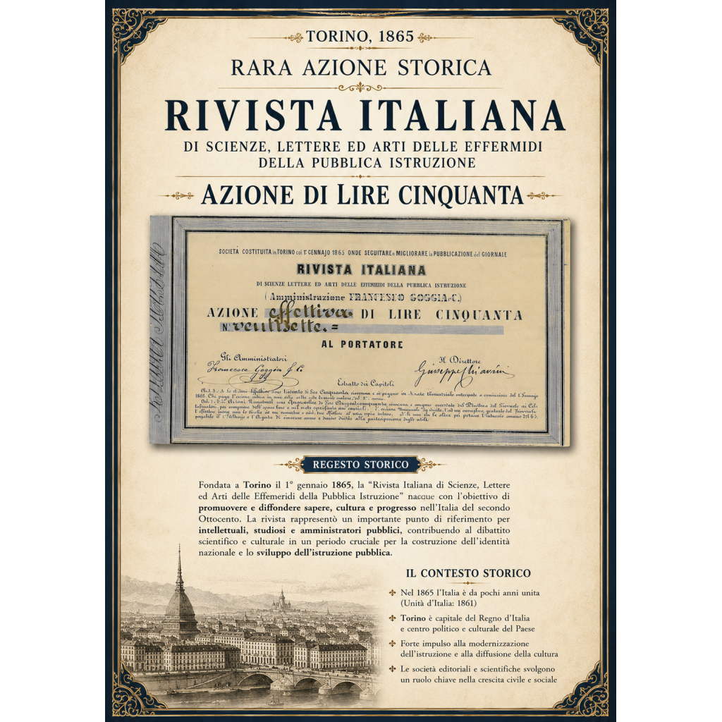 1865 - RIVISTA ITALIANA DI SCIENZE LETTERE ED...