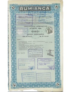 RUMIANCA - 10 AZIONI TORINO 1955