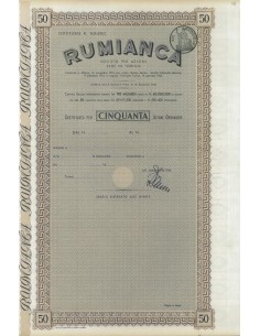 RUMIANCA - 50 AZIONI ORDINARIE TORINO 1915