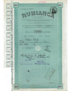 RUMIANCA - 100 AZIONI ORDINARIE TORINO 1949