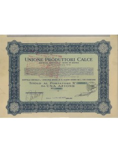 UNIONE PRODUTTORI DI CALCE - UNA AZIONE ROMA 1935