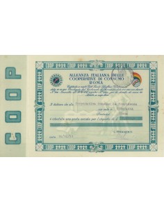 ALLEANZA ITALIANA DELLE COOP. DI CONSUMO - QUOTA SOCIALE - ROMA 1951