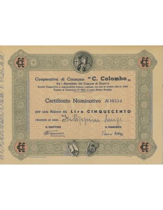 COOP. DI CONSUMO C. COLOMBO - UNA AZIONE GENOVA 1944