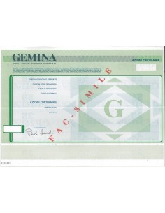 GEMINA - AZIONI ORDINARIE MILANO 1961