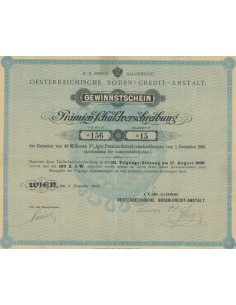 OESTERREICHISCHE BODEN CREDIT ANSALT GEWINNSTSCHEIN ZUR PRAMIEN-SCHULDVERSCHREIBUNG