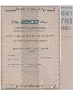 FIAT 1 AZIONE PRIVILEGIATA TORINO 1972