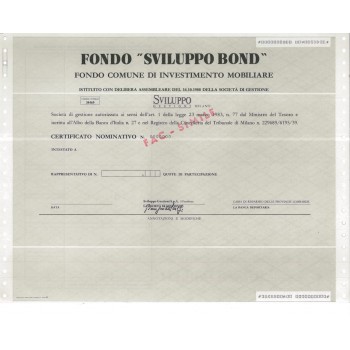 FONDO SVILUPPO BOND - QUOTE DI PARTECIPAZIONE 1983