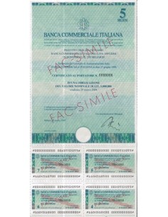 BANCA COMMERCIALE ITALIANA - 1 OBBLIGAZIONE 6,75% - MILANO 1997