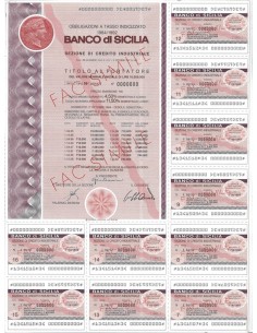 BANCO DI SICILIA - OBBLIGAZIONE - PALERMO 1984