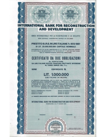 INT. BANK FOR RECONSTRUCTION AND DEVELOPMENT 2 OBB. 1972