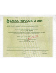 BANCA POP. DI LODI - OBBLIGAZIONI LODI 1996-1999