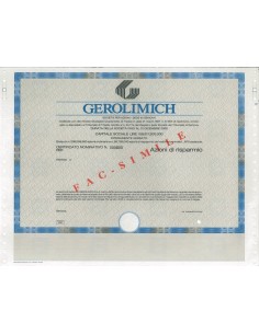 GEROLIMICH - AZIONI GENOVA 1907