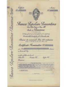 BANCA POP. PIACENTINA - AZIONI PIACENZA 1867