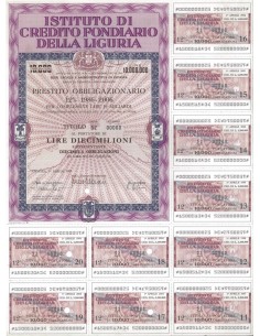 ISTITUTO FONDIARIO DELLA LIGURA - 10000 OBBLIG. GENOVA 1987