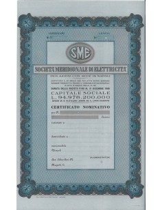 SME SOC. MERIDIONALE DI ELETTRICITA' - AZIONI NAPOLI1 899