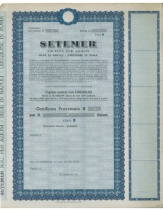 SETEMER - AZIONI - NAPOLI 1927