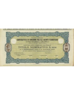 COOP. DI CONSUMO FRA AGENTI FERROVIARI - AZIONI 1899
