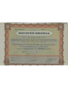 SOC. OROBIA - 100 AZIONI LECCO 1906