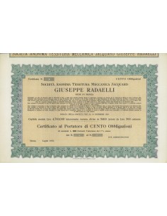 SOC. ANON. TESSIT. MEC. JACQUARD G. RADAELLI - 100 OBB. MONZA 1932