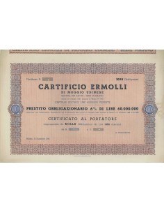 CARTIFICIO ERMOLLI - 1000 OBBLIGAZ. MILANO 1949