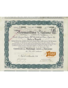 AEROMARITTIMA ITALIANA - 25 AZIONI NAPOLI 1918