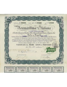 AEROMARITTIMA ITALIANA - 100 AZIONI NAPOLI 1920