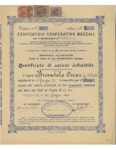 ESSICCATOIO COOP BOZZOLI - 2 AZIONI - PALMANOVA 1924