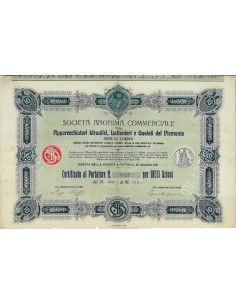 SOC.ANON. APPARECCHI IDRAULICI ...10 AZIONI TORINO 1906