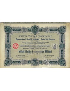 SOC.ANON. APPARECCHI IDRAULICI ...20 AZIONI TORINO 1906