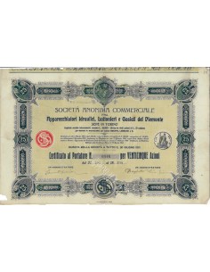 SOC.ANON. APPARECCHI IDRAULICI ...25 AZIONI TORINO 1906