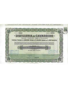 DISTILLERIE DI CAVARZERE - 1 AZIONI CAVARZERE 1932