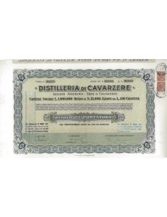 DISTILLERIE DI CAVARZERE - 25 AZIONI CAVARZERE 1932