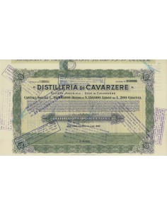 DISTILLERIE DI CAVARZERE - 1 AZIONE CAVARZIERE 1936