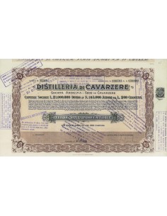 DISTILLERIE DI CAVARZERE - 100 AZIONI CAVARZERE 1938