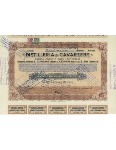DISTILLERIE DI CAVARZERE - 100 AZIONI CAVARZERE 1940