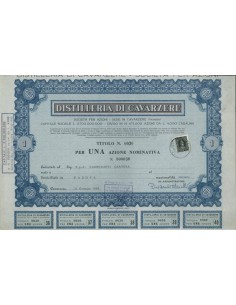 DISTILLERIE DI CAVARZERE - 1 AZIONE CAVARZERE 1949