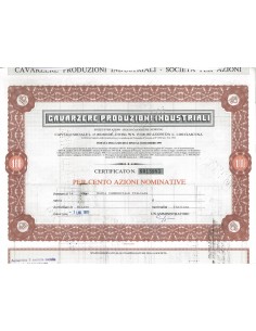 DISTILLERIE DI CAVARZERE - 100 AZIONI CAVARZERE 1981