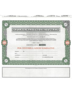 DISTILLERIE DI CAVARZERE - 100000 AZIONI CAVARZERE 1907