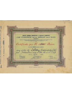 SOC. ANON. CASE ECONOMICHE ... - 2 AZIONI - COMO 1922