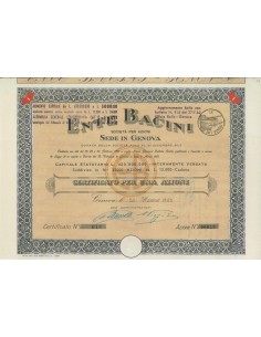 ENTE BACINI - 1 AZIONE - GENOVA 1962