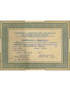 FONDERIA COOPERATIVA VALDOCCO 1 AZIONE TORINO 1921