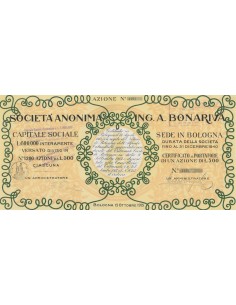 SOC. ANON. ING. A. BONARIVA 1 AZIONE BOLOGNA 1913