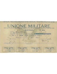 UNIONE MILITARE - 2 QUOTE ROMA 1930